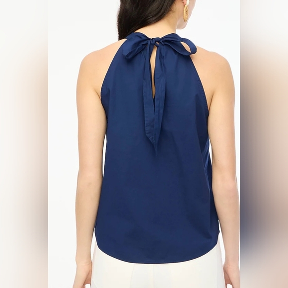 J. Crew Factory Bow Back Tie Halter Tank Top - Picture 3 of 4
